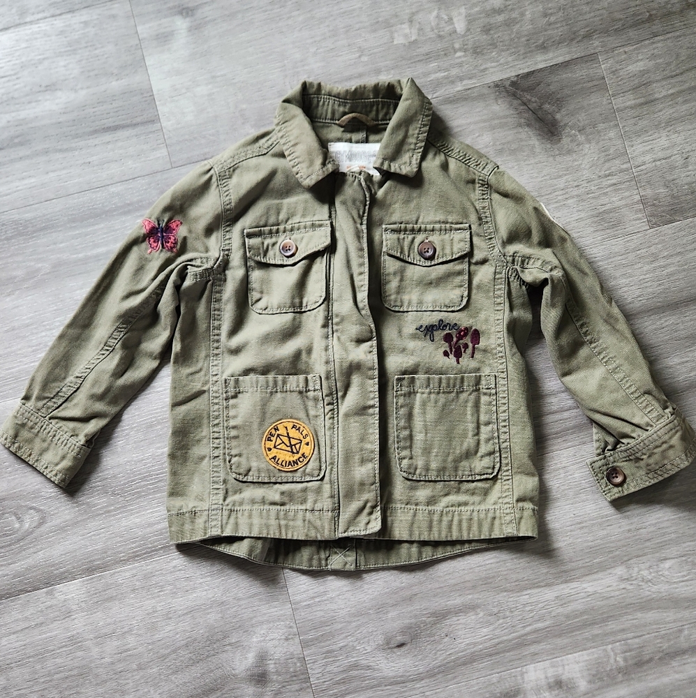 Embroidered Gymboree Youth Military Utility Jacket Size XS